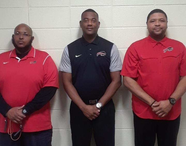 Photo of the 3 Baker High Football coaches to participate in the 2nd Annual NAACP Louisiana High School Senior Bowl Football Game
