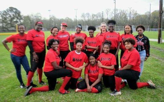A group photo of the BHS Lady Buffs Softball Team