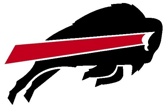 graphic of the Baker Buffalo - a black buffalo leaping forward with a red streak along its side