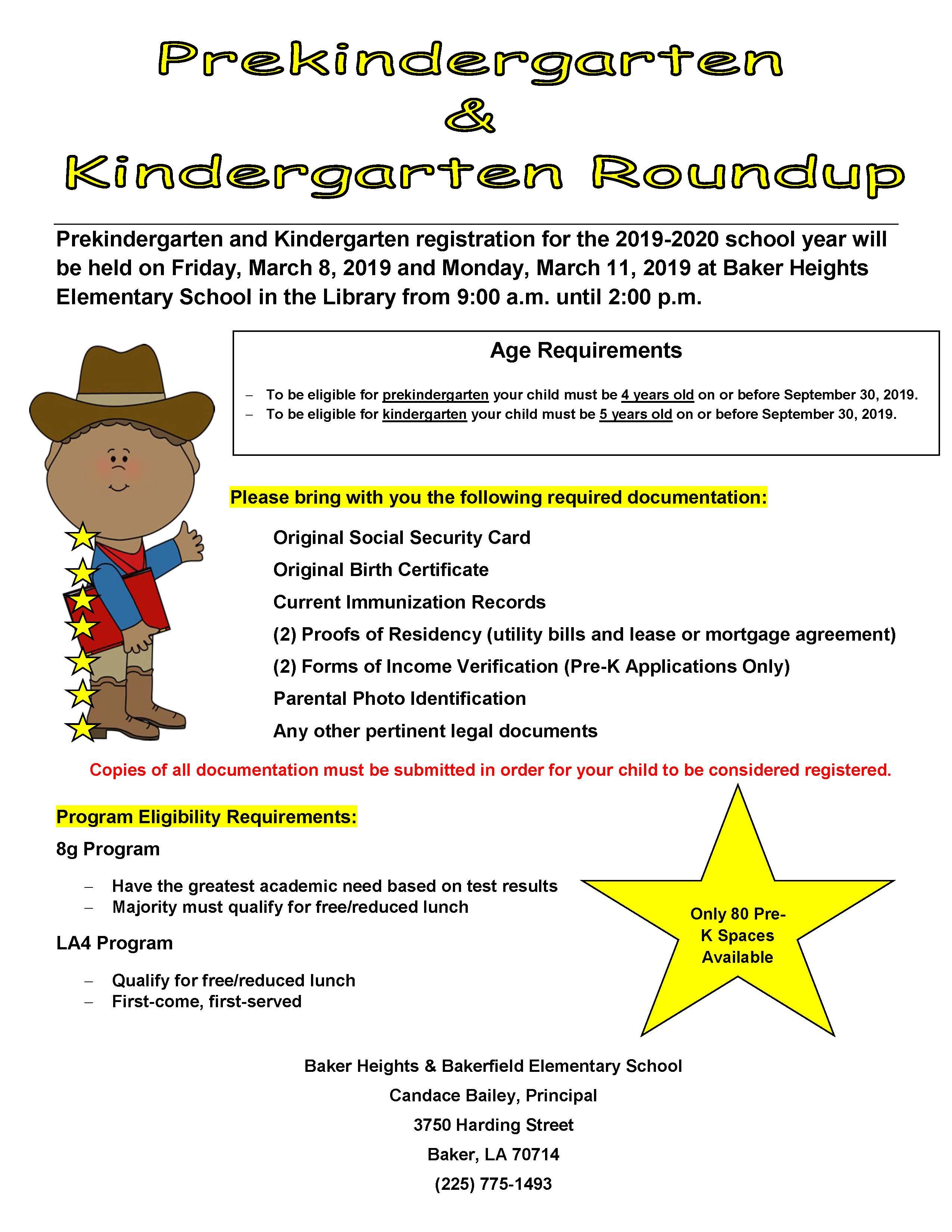  a photo of the 2019-20 Pre-K and K roundup announcement