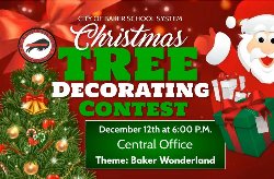 Graphic of Christmas Tree Decorating Contest