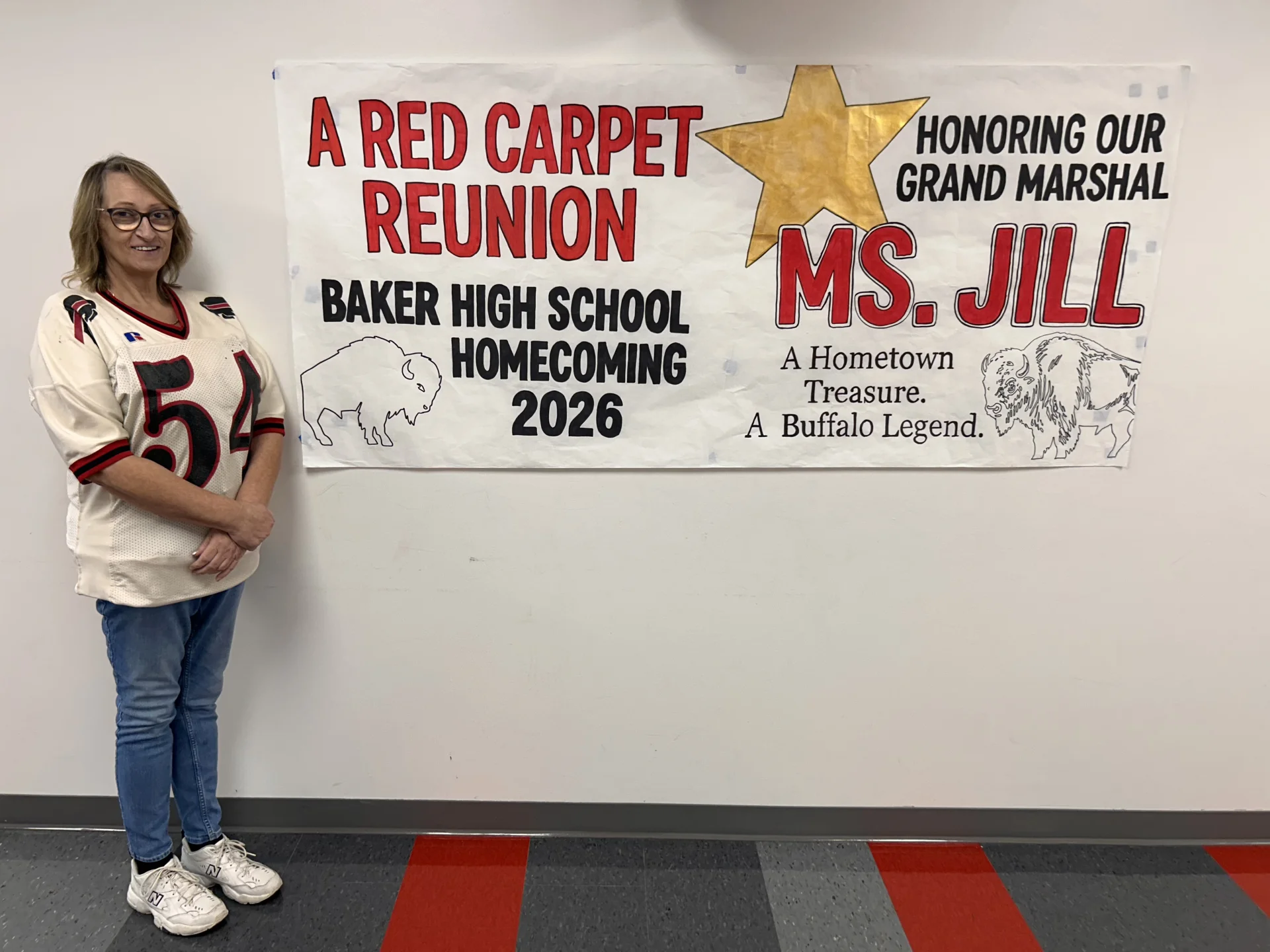 Photo of Mrs. Jill Taylor for Homecoming Parade