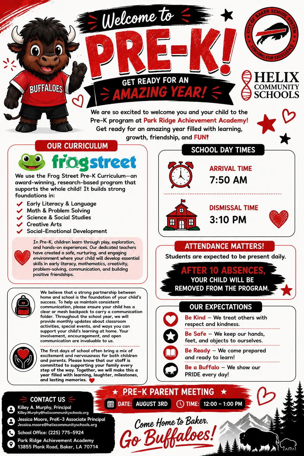 Flyer for PRAA Pre-K Parent meeting