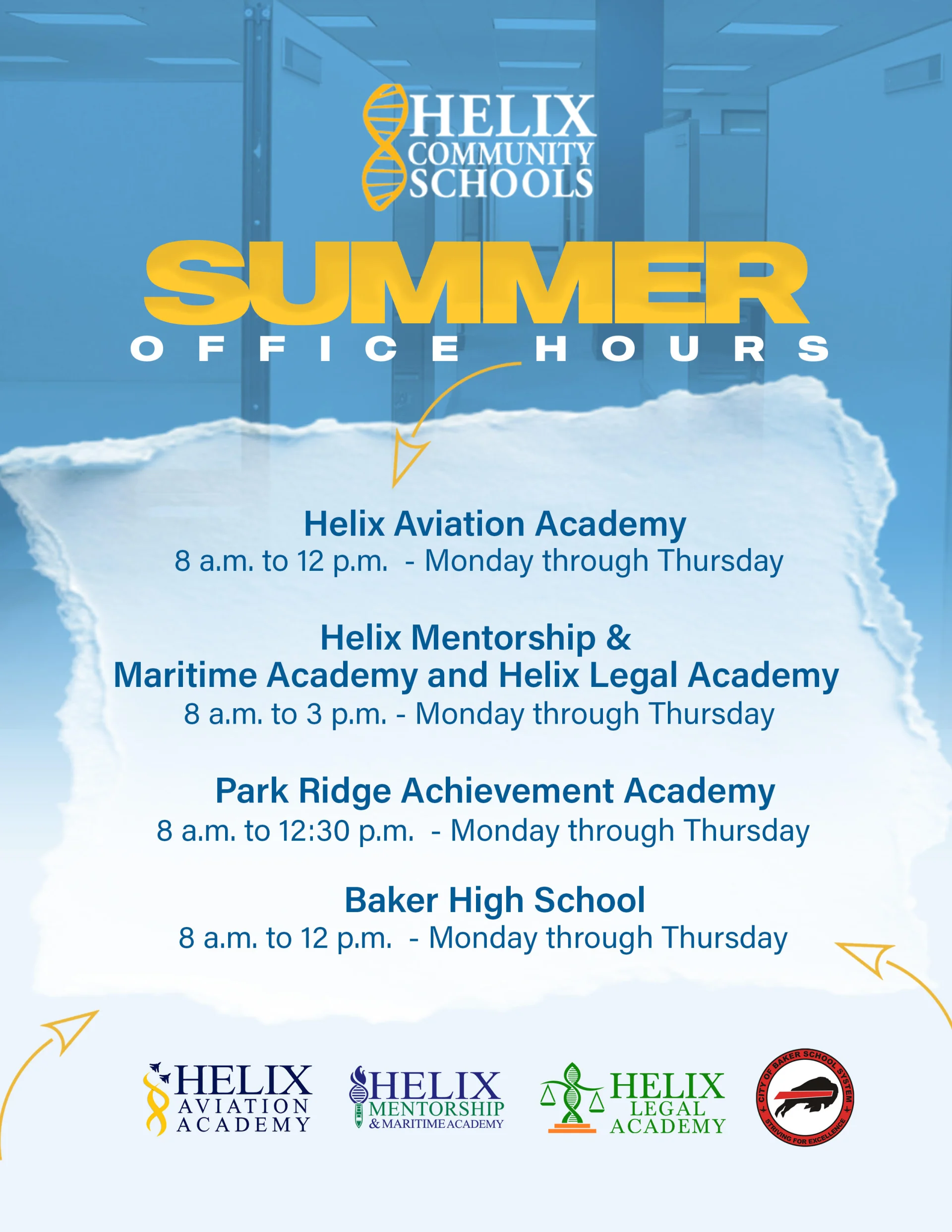 Flyer of Summer Office Hours