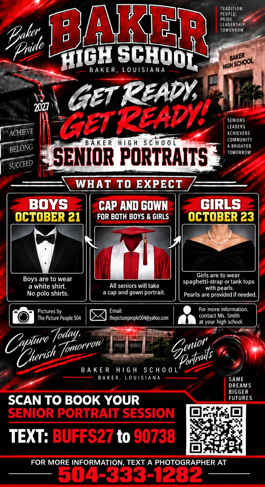 Flyer for Senior Picture Day