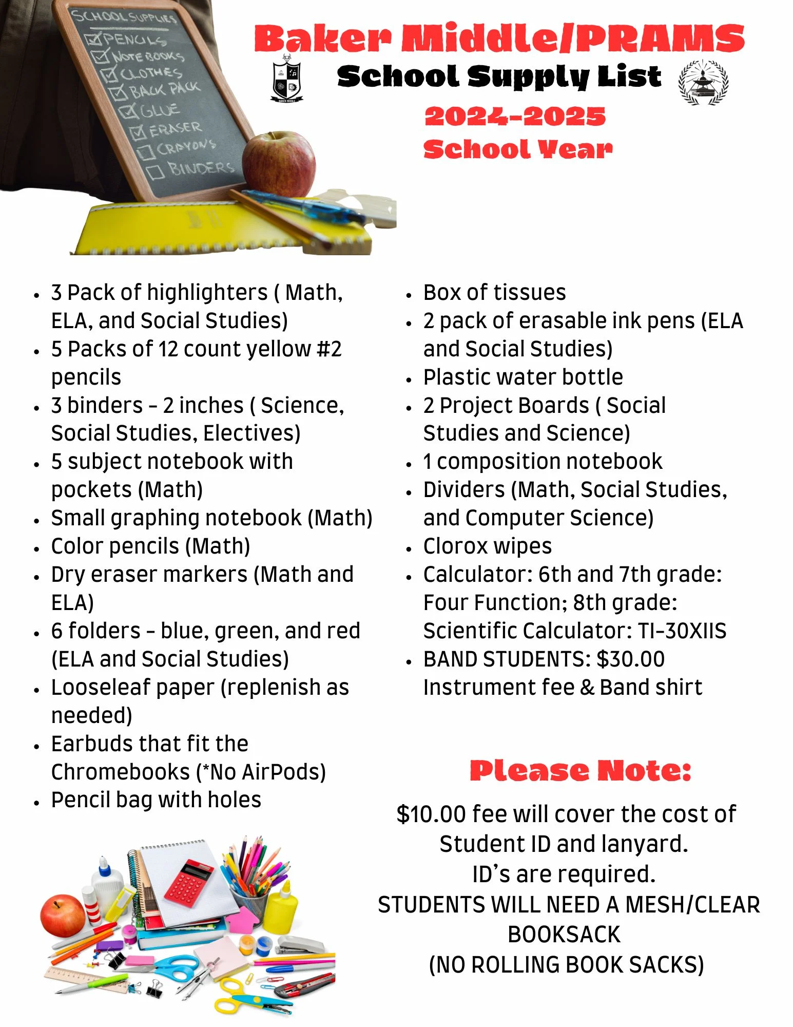 Avoid The Rush! Your Complete Cane Bay Middle Supply List (2024 2025) - gg5u82i
