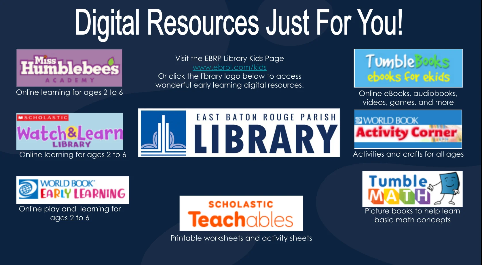 Digital Resources provided by East Baton Rouge Parish Library and Partners